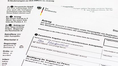 Antragsformular zur Akteneinsicht