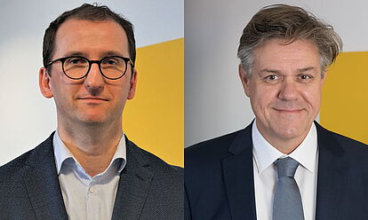 Porträtfotos von Sebastian Richter und Michael Köllner