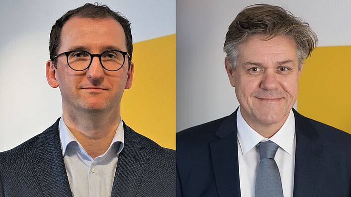 Porträtfotos von Sebastian Richter und Michael Köllner