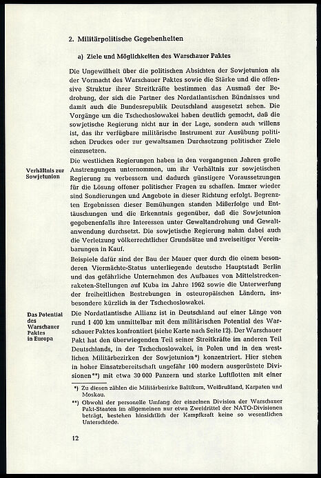 Weißbuch 1969 zur Verteidigungspolitik der Bundesregierung