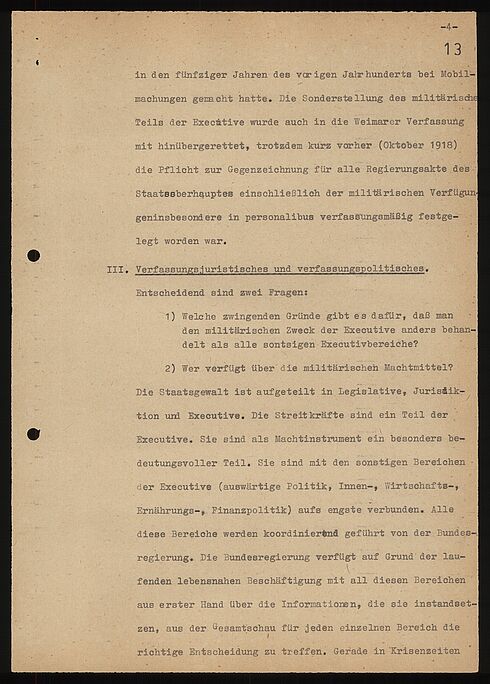 Vortragsvermerk vom 21. Dezember 1953