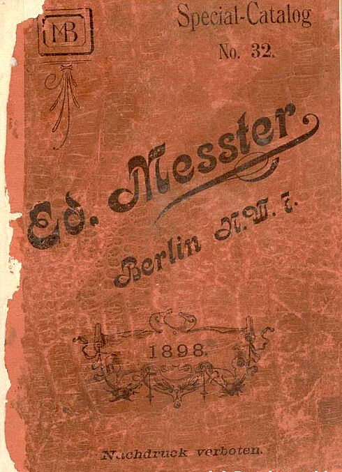 Spezialkatalog No. 32 als Firmenkatalog der Ed. Messter AG