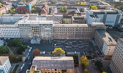 Blick auf die 'Ehemalige Stasi-Zentrale. Campus für Demokratie'