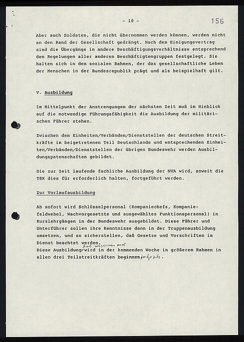 Maschinenschriftliches Dokument