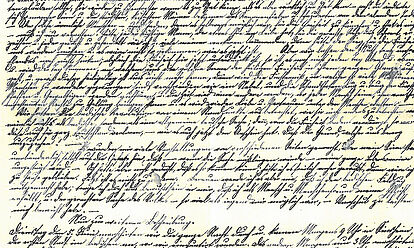 Brief von Anton Lutz von der Hanauer Turnerwehr, der aus dem Exil in der Schweiz seinen Geschwistern über seinen Einsatz in der badischen Revolutionsarmee berichtet, August 1849