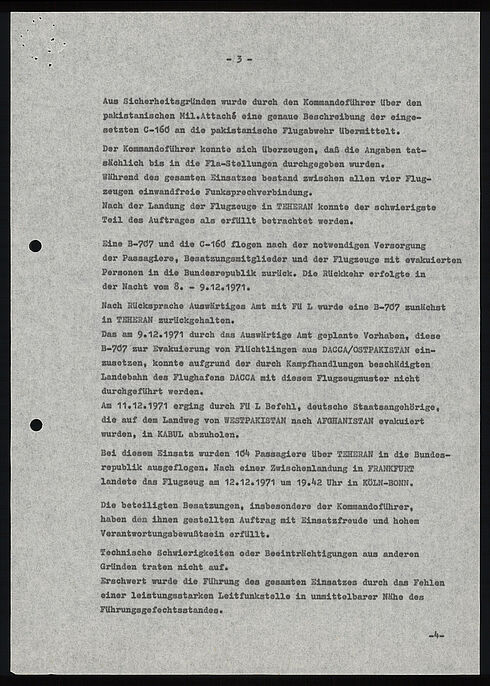 Maschinenschriftliches Dokument