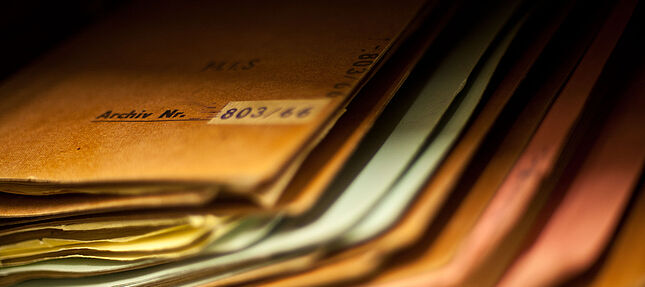 Akten im Stasi-Unterlagen-Archiv Berlin.