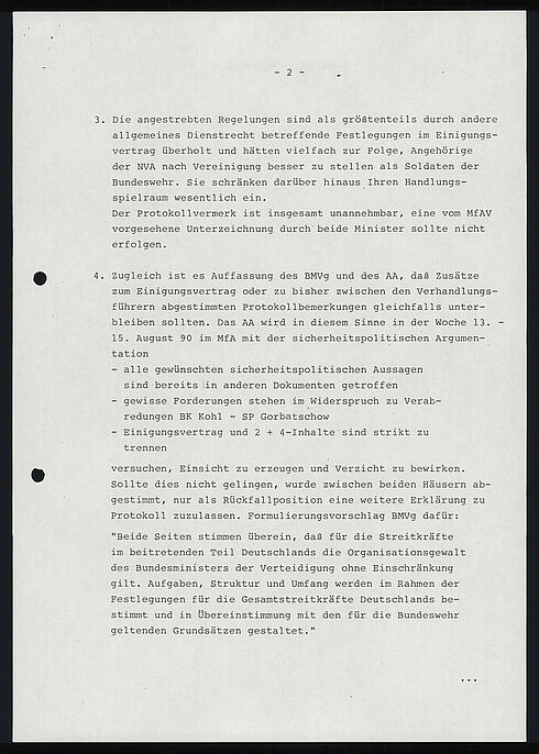 Maschinenschriftliches Dokument