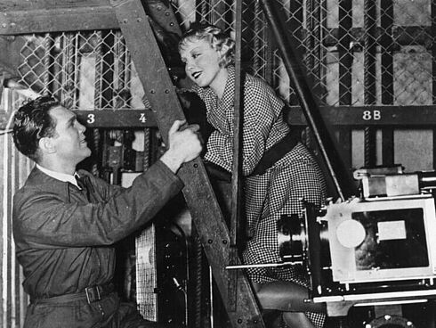 Max Schmeling und Anny Ondra bei Filmaufnahmen, Dezember 1934