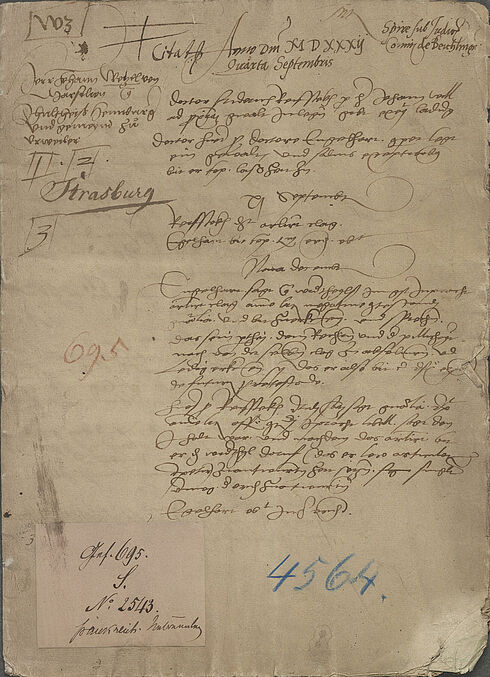 Handschriftliches Dokument aus einer Prozessakte