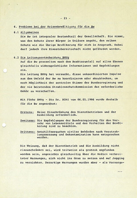 Maschinenschriftliches Dokument