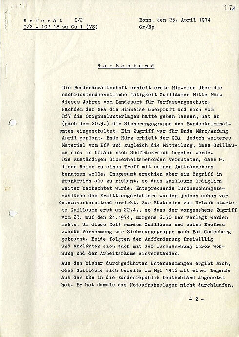 Maschinengeschriebenes Textdokument