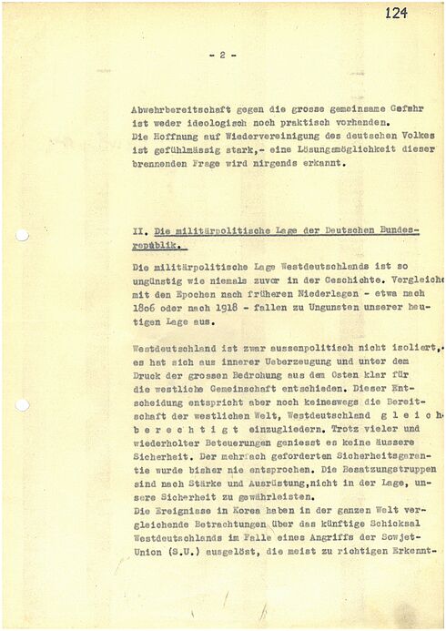 Maschinengeschriebenes Dokument