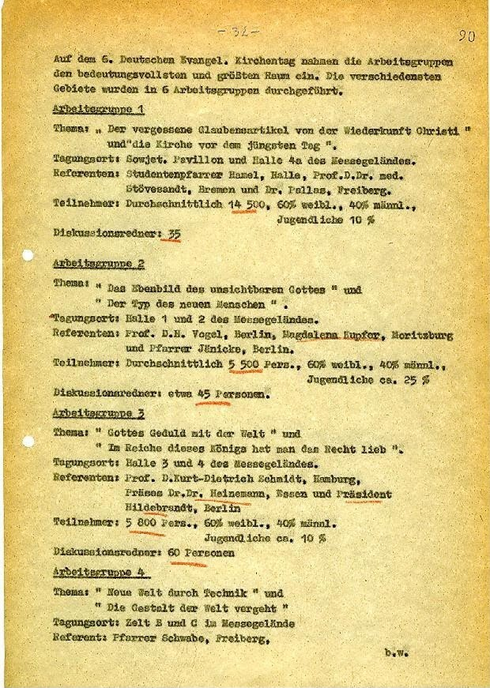 Auszug aus dem Bericht der Volkspolizei Leipzig, 11. Juli 1954