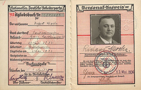 Mitgliedsbuch von Richard Mocke