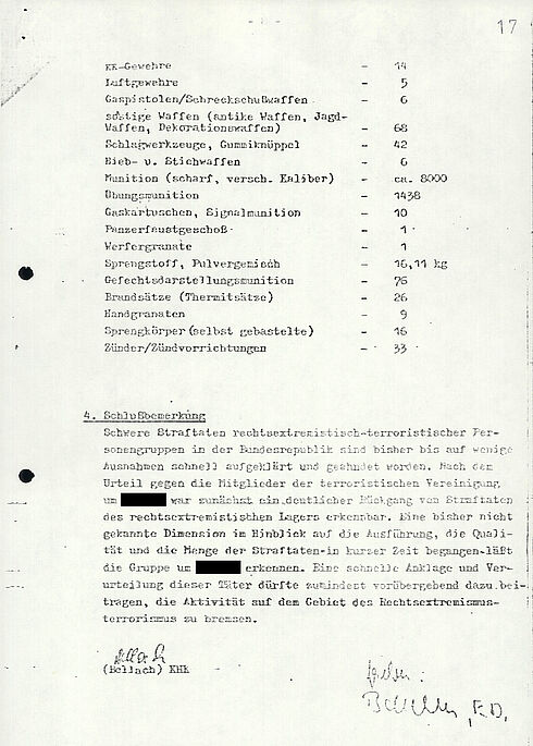 Der Bericht listet die auffäligsten Straftaten und terroristischen Attacken mit rechtsextremen Hintergrund auf, die zwischen 1977 und 1980 passiert sind.