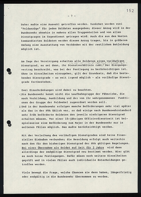 Maschinenschriftliches Dokument