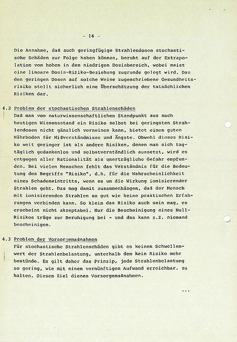 Maschinenschriftliches Dokument