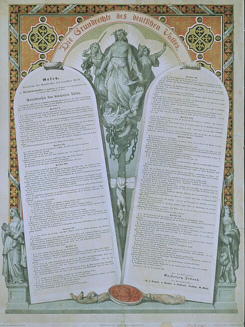 Illustration zu den Grundrechten des deutschen Volkes, Dezember 1848