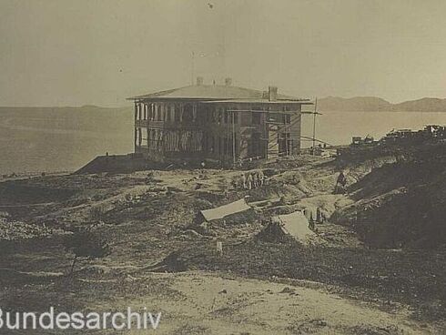 Gouverneurshaus im Bau, 1901