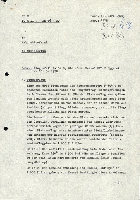 Maschinengeschriebenes Dokument