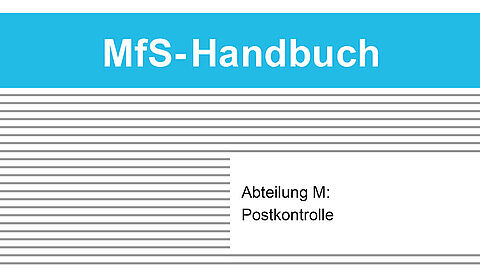 Cover: MfS-Handbuch - Abteilung M: Postkontrolle