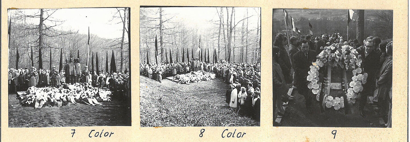 Foto einer Gedenkveranstaltung an der KZ-Gedenkstätte Mittelbau-Dora aus dem Fotobestand des MfS-Wachregiments