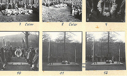 Foto einer Gedenkveranstaltung an der KZ-Gedenkstätte Mittelbau-Dora aus dem Fotobestand des MfS-Wachregiments