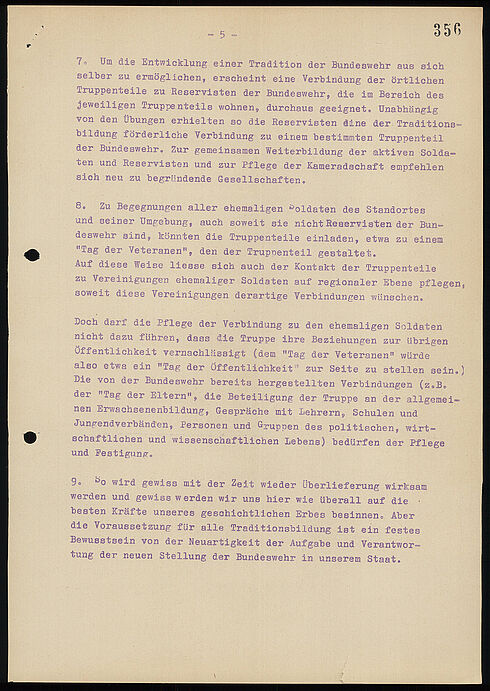 Maschinengeschriebenes Dokument