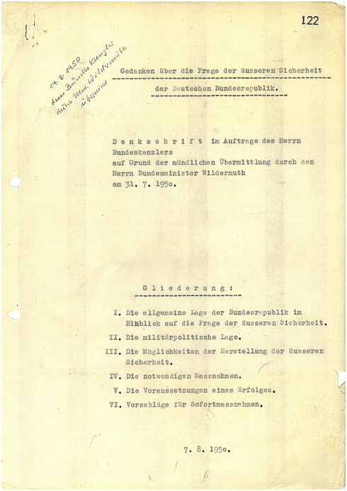 Maschinengeschriebenes Dokument