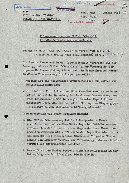 Maschinengeschriebenes Dokument