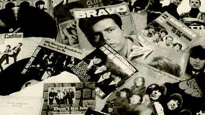 Zeitschriftencover und Schallplatten zu Beatbands aus den 1960er Jahren
