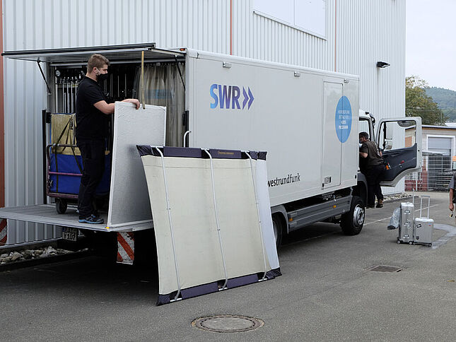 Aufbauarbeiten für den Dreh, 23.09.2020