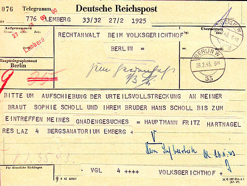 Gnadengesuch von Fritz Hartnagel vom 27.2.1943