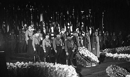 Trauerfeier für Wilhelm Gustloff in Schwerin im Februar 1936