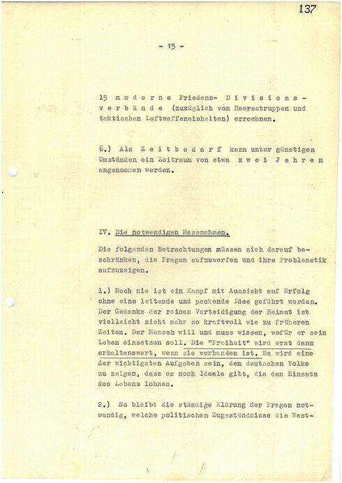 Maschinengeschriebenes Dokument