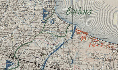 Lagekarte von Mittelitalien am 27. Oktober 1943