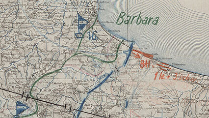 Lagekarte von Mittelitalien am 27. Oktober 1943