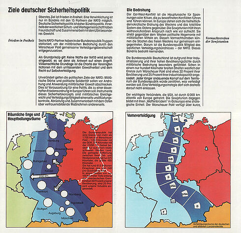 Faltblatt "Kräftevergleich NATO - Warschauer Pakt", 1985.
