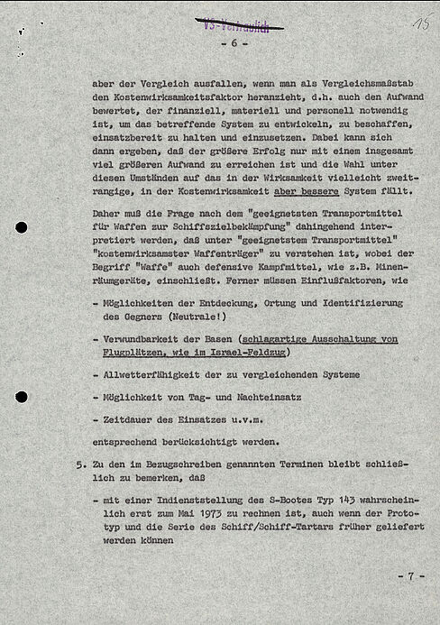 Maschinengeschriebenes Dokument