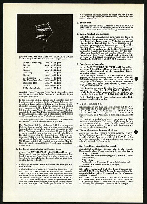 Zweite Seite des Plakates zum "Tag der Deutschen Einheit und Freiheit", 1961