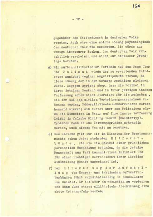 Maschinengeschriebenes Dokument