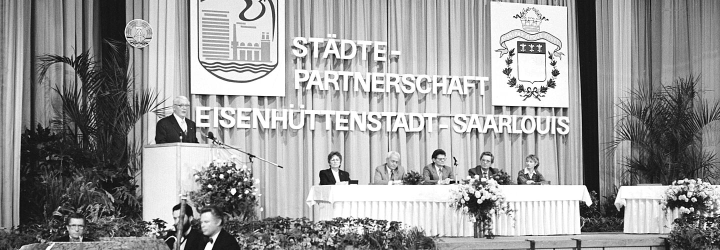 Feierliche Ratifizierung der Städtepartnerschaft zwischen Saarlouis und Eisenhüttenstadt
