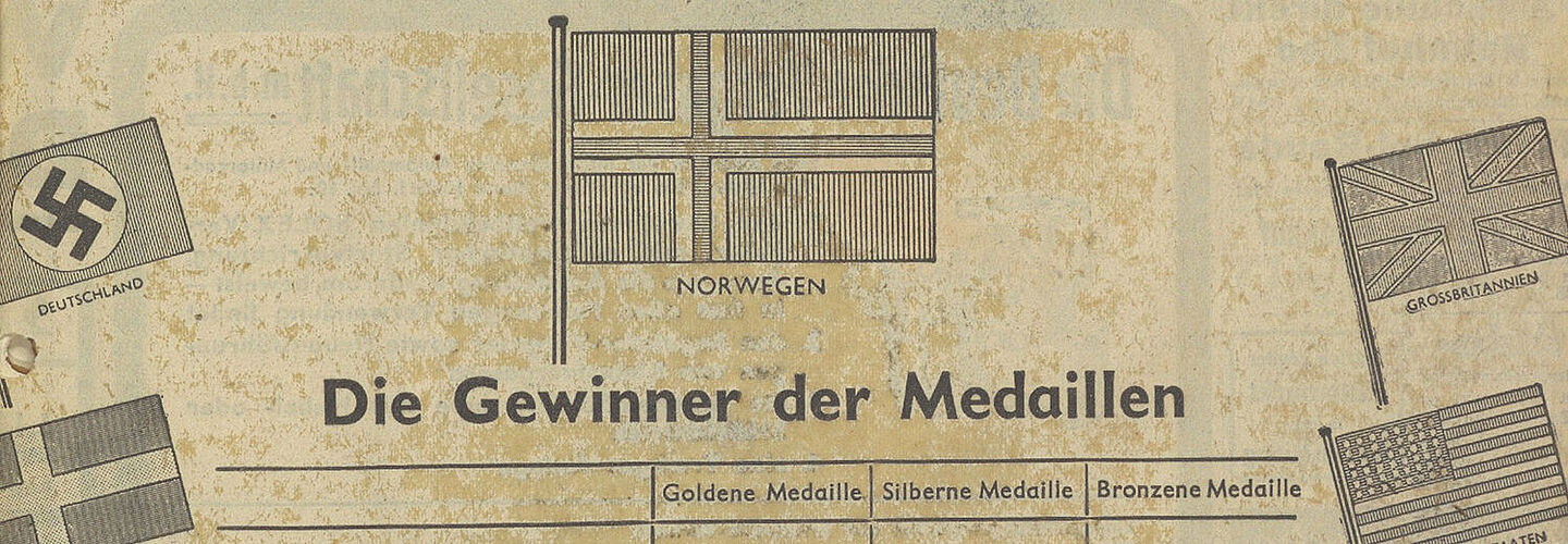 Medaillenspiegel der Olympischen Winterspiele 1936 in Garmisch-Partenkirchen