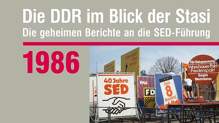 Cover der Publikation 'Die DDR im Blick der Stasi 1986'