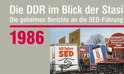 Cover der Publikation 'Die DDR im Blick der Stasi 1986'