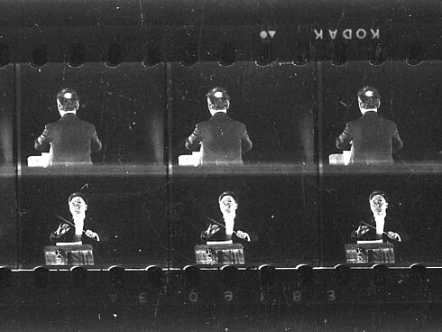 Kontaktabzug eines Films mit Felix Weingartner