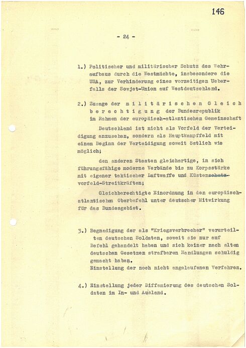 Maschinengeschriebenes Dokument