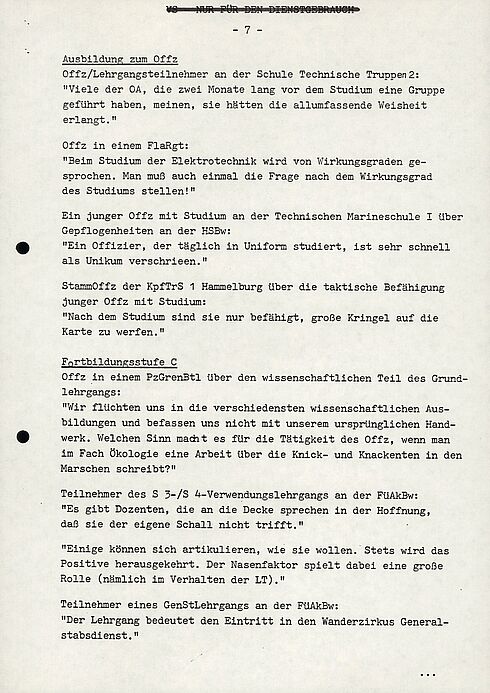 Maschinengeschriebenes Dokument