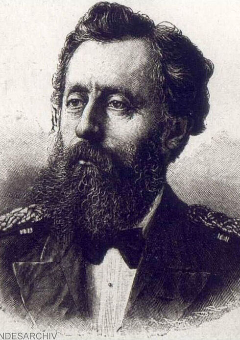 Porträt des Kapitäns zur See Freiherr von Schleinitz